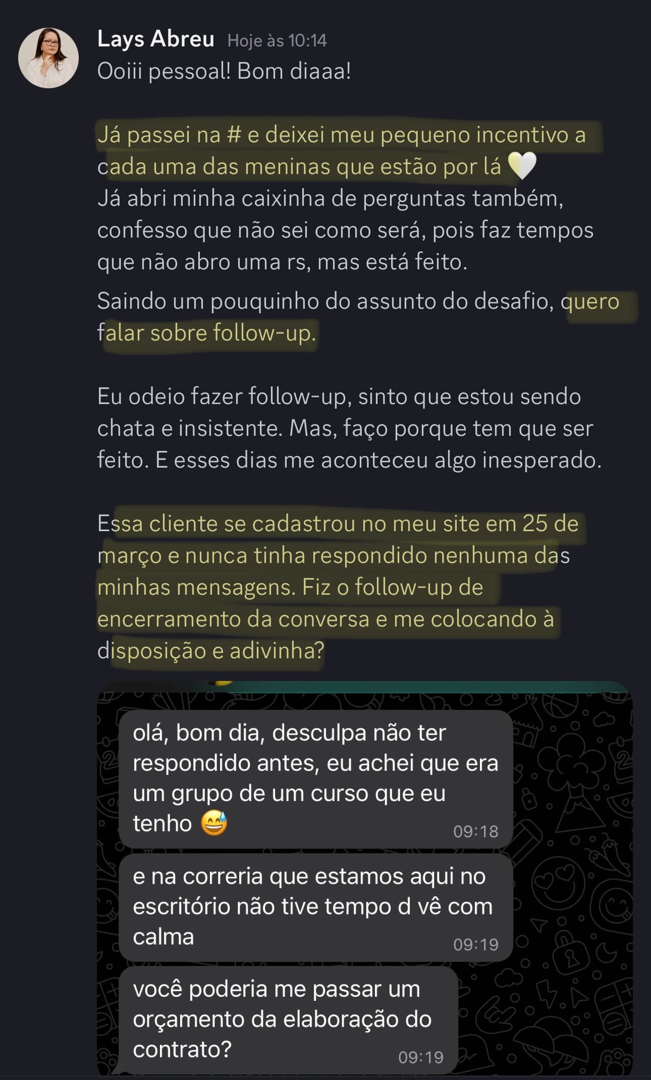 Registro da comunidade TLBC